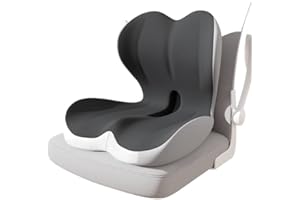 WACALARDA Seat Cushion for Office Chair, Car and Wheelchair Use, with Lumbar Support Pillow and Memory Foam Coccyx Cushion for Tailbone Pain, Back Pain, Sciatica and Hemorrhoid Relief, Ergonomic seat Cushion