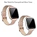 SWEES Leather Bands Compatible with Fitbit Versa 2 / Fitbit Versa Lite & SE/Fitbit Versa, Slim Thin Genuine Leather Replacement Strap for Versa Women (5.5