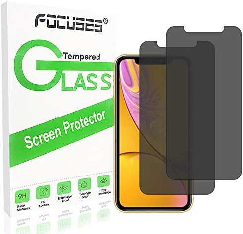 Focuses iPhone XR Screen Protector, iPhone XR Privacy Screen Protector 180 Degree Anti-spy and Peeping, Case Friendly Anti-Bubble for Apple iPhone XR 6.1" [2 Pack]