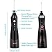 ACEVIVI Water flosser Oral Irrigator for Teeth with 4 Jet tips Cordless Rechargeable Portable Power Dental Flosser 180ml, Black