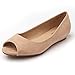 DREAM PAIRS Women's Dories Flats Shoes Low Wedge Heel Peep Toe