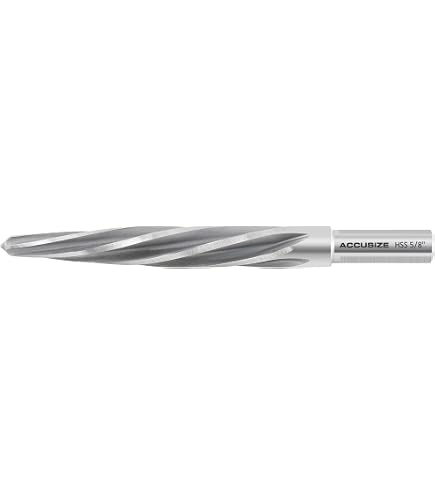 Drill America 7/8 HSS 1/2 Straight Shank Bridge Reamer, Black & Gold