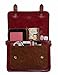 ECOSUSI Women Vintage PU Leather Laptop Bag Briefcase Crossbody Messenger Bags Satchel Purse, Red