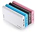 Skyvast 20000mAh Wallet-Style Portable Power Bank External Battery Pack for iPhone, iPad, Samsung Galaxy, USB-enabled Devices [Dual Smart USB Ports/LED Flashlight/Micro-USB Cable Included] (White)