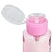 PANA Brand 10oz. (Quantity: 1 Pieces) Acetone Labeled Liquid Push Down Pump Dispenser Bottle (Pink)