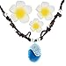 Princess Gilrs Moana Cosplay Necklace 6 Pcs Dress up Set Flower Hair Clips Movie Accessories Gift for Kids