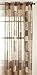 Stylemaster Renaissance Home Fashion Jasmine Tile Print Sheer Rod Pocket Panel, Mocha, 56-Inch by 84-Inch