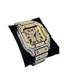 Men's Wrist Watch Band Luxury CZ Diamond Iced Out