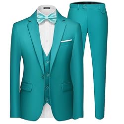 MAGE MALE Men's 3 Pieces Suit Elegant Solid One