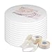 Cakebon Cake Boards - Sturdy 1/2 Thick Drums - 12 Inch Professional Fully Wrapped Edges White 12-Pack