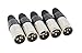 JLTPH 10Pcs 3 Pin XLR Solder Type Connector 5 Male + 5 Female Plug Cable Connector Microphone Audio Socket