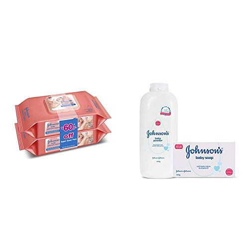 Johnson'S Baby Wipes With Lid Combo Offer Pack, 2 X 80S (160 Wipes) And