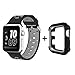 Case and Band Compatible for Watch Series 1/2/3 42mm, Silicone Strap with Ventilation Holes and Shock Resistant Bumper Cover Replacement for Watch Series 1/2/3