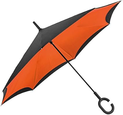 Inside Out Umbrella Cable Attachment Handle Wrist Farbe Orange Amazon De Sport Freizeit
