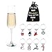 Cork & Leaf Christmas Holiday Wine Glass Charms - Festive Drink Markers for Your Celebrations, Stocking Stuffers & Gifts -Set of 9