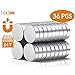 A AULIFE Refrigerator Magnets,36PCS Premium Brushed Nickel Fridge Magnets,Round Magnets,Office Magnets