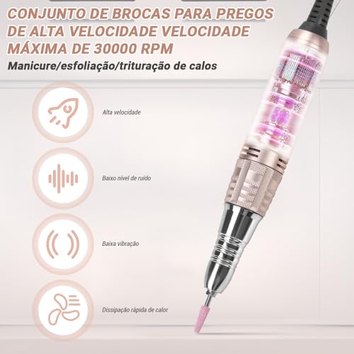 Kit Unhas, Lixadeira Eletrica para Unhas, Lixa Eletrica para Unhas, Lixadeira de Unha