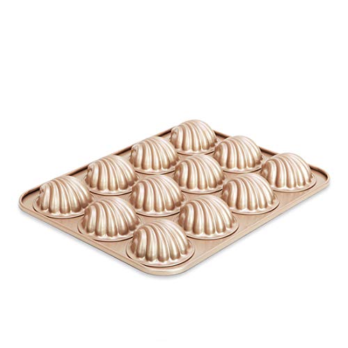 UniM 12 Cavity Financier Madeleine Seashell Shaped Baking Pan Nonstick Cake Mold Kitchen Biscuit Bakeware - Thumbnail 5