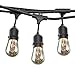 Sokani 48 Foot Commercial Medium String Lights Weatherproof Great for Party Halloween Christmas Backyard Café deck Patio Outdoor Lights with 15 Sockets and Bulbs + 3 Replacement Bulbs