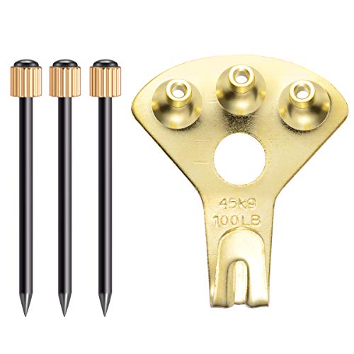 10 Pack 100 lbs Picture Frame Hangers Hooks with Nails, Heavy Duty Plaster Wall Pro Photo/Heavy Mirr - //coolthings.us