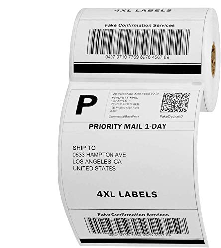 PAPRMA Dymo 1744907 Compatible Shipping Labels - 4" x 6" Thermal Postage Labels for 4XL, Ultra Strong Permanent Adhesive, Waterproof, Grease Resistant,Perforated(2 Rolls - 220 Labels Per Roll) - Thumbnail 2
