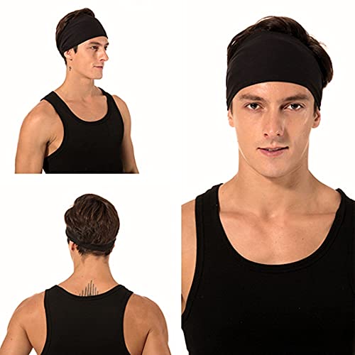 DQST Diademas Deportivas para La Cabeza, Kit de Bandas Elásticas con 4 Colores para Hombre y Mujer, Diademas de Cabello Absorbe El Sudor, Secado Rápido, Transpirable, Antideslizante.