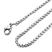 Besteel Womens Mens Stainless Steel Rolo Cable Wheat Chain Link Necklace 16-36 Inch,18 inches,3mm wide