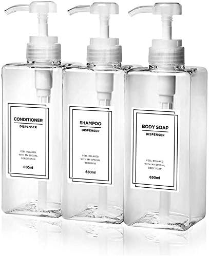 Amazon シャンプーボトル ディスペンサー 詰め替えボトル 3種類