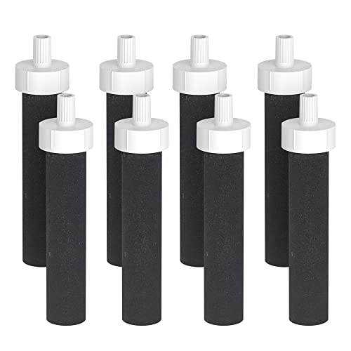 AQUA CREST Wasserflaschenfilter, Ersatz für Brita® BB06, Brita Hartseite, Edelstahl und Kunststoff, Flaschenfilter, 8 Stück