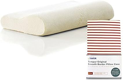 テンピュール オリジナル ネック ピロー S ボーダー 柄 専用 ピロケース 付 白 赤 こだわり安眠館 枕 Amazon