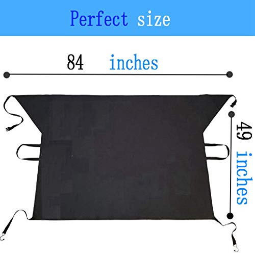 HSLGOVE Windshield Snow Ice Cover - Huge Size Fits Any Car, Truck, SUV, Van or Automobile, Keeps Ice & Snow Off, Shade Waterproof Sun Protection Keep Your Vehicle Exterior Ice Free and Clean - Thumbnail 5