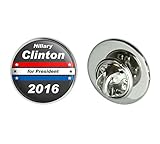 Hillary Clinton Democrat for President 2016 Round Metal Lapel Hat Pin Tie Tack Pinback