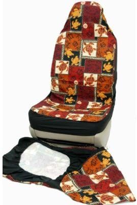 Hawaiian car seat cover Sea Turtle, Set of 2 Front Bucket Seat Covers, Made in Hawaii (Brown)