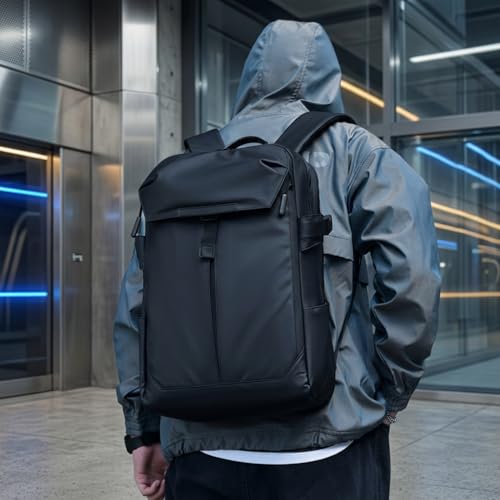 Dynamart Mochila Impermeavel para Notebook 15 6 45x30x16 cm 38L Preta Reforcada Antifurto Expansivel Viagem Trabalho Faculdade Executiva USB Resistente
