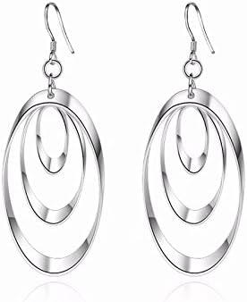Women's Silver Earring Drops, Hook Earrings,Pendant Earrings.