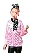 esrtyeryh Women Costume Child 1950s 50's Pink Jacket Outifit Accessories Set, Rhinestore, Large