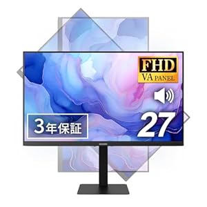 【Amazon.co.jp限定】アイリスオーヤマ モニター 縦横回転モニター 27inch DT-HF274P-B ブラック