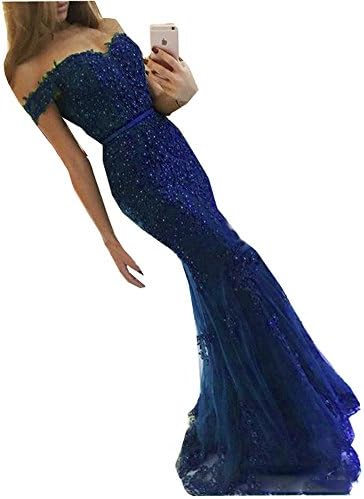 Women's Mermaid Off Shoulder Evening Dressesplus Size