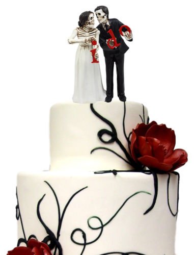 Day Of The Dead Wedding Skeleton Bride &amp, Groom Cake Topper Figurine Love Eternal premium decor collectible figurine