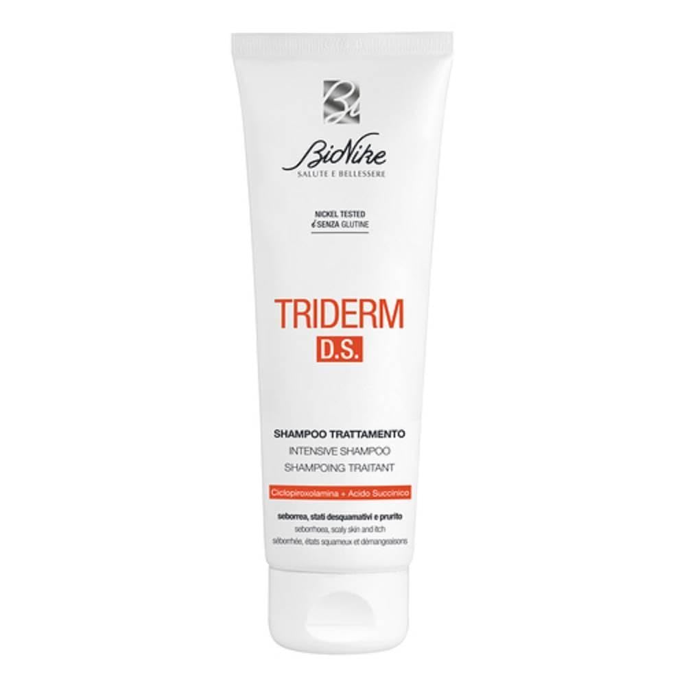 BioNike Triderm D.S. Seborrheic Dermatitis Treatment Shampoo for Seborrheic Dermatitis and Soothing Action, Relieves Itching, Irritation and Flaking, 125 ml