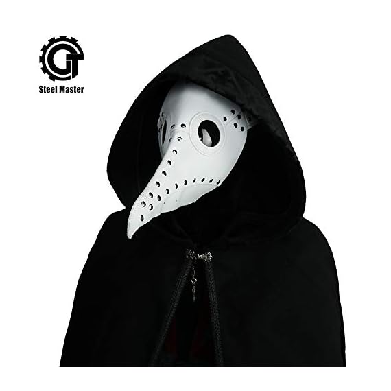 Steampunk-Plague-Beak-Mask-Gothic-Cosplay-Retro-Doctor-Bird-Mask-White
