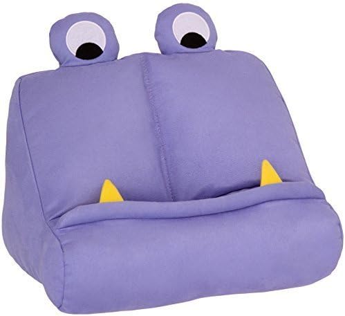 Kids ipad Tablet Holder & Book Stand * Fun Purple Book Rest for Car, Travel, Desk & Bed * Universal Monster Pillow *Ideal for Girls & Boys of All Ages by Gifts for Book Lovers