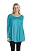 Free to Live Women's Loose Flare Fit Extra Long Tunics (XL, Jade)