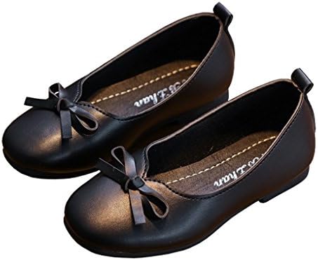 LINKEY Toddler Girls Princess Dress Ballet Mary Jane Slip On Bow Ballerina Flat Shoes