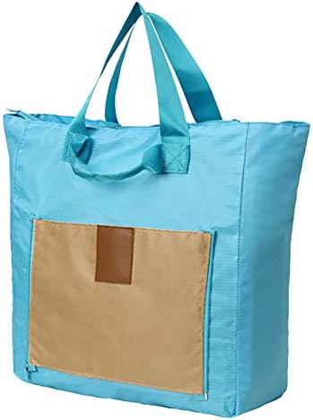 MYU Design Large Capacity Foldable Waterproof Travel Duffel Bag Shopping Totes (Azure)