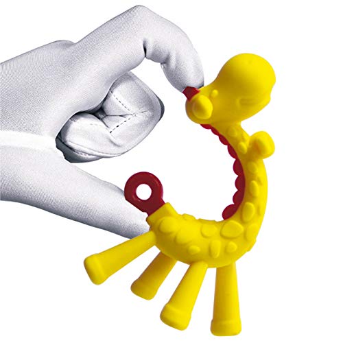 Baby Teething Toys BPA Free Soft Silicone Baby Fruit Teethers Toys with Pacifier Clip/Holder Non-Toxic, Soft, Durable and Freezer teether for Boys & Girls Infant and Toddler(JRBT-TDD)
