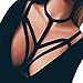 Han Shi Hollow Out Bra, Women Fashion Strappy Bustier Alluring Harness Elastic Cage Bras