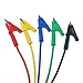 Oiyagai 5 Colors 4mm Alligator Clip Test Leads, 1M Dual End, 15A 1000V Multimeter Test Wires for Lab, Electrical Projects, DIY Electronics