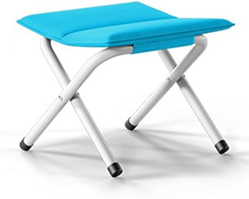 Folding Camp Stool Holds up to 220 LBS, Light and portable Rambler Stool Perfect Companion to Hiking Alone or with Friends,with Thickened Material,Light Blue
