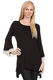 ColorMC Women's Plus Paisley Aztec Chevron Print Knit Tunic Sleeve Top